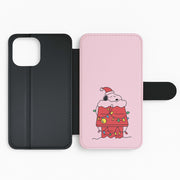 Christmas Cartoon Beagle Flip / Wallet Phone Case 2