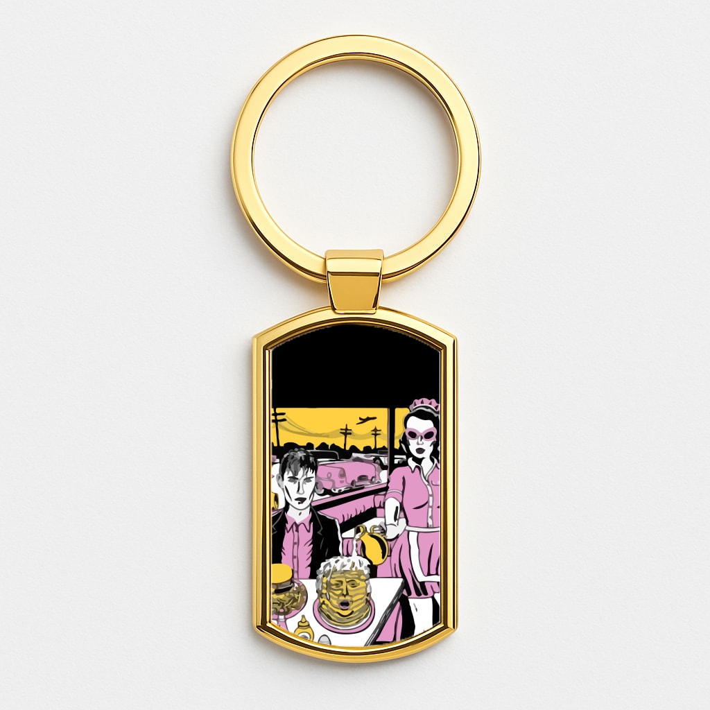 Popart Fender Gold Keyring
