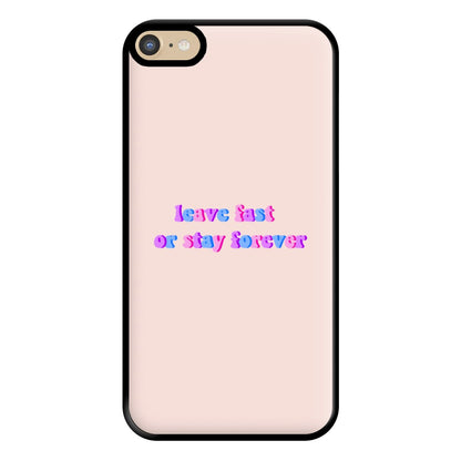 Leave Fast Or Stay Forever - Fender Phone Case for iPhone 6 Plus / 7 Plus / 8 Plus