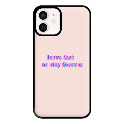 Leave Fast Or Stay Forever - Fender Phone Case for iPhone 13 Mini