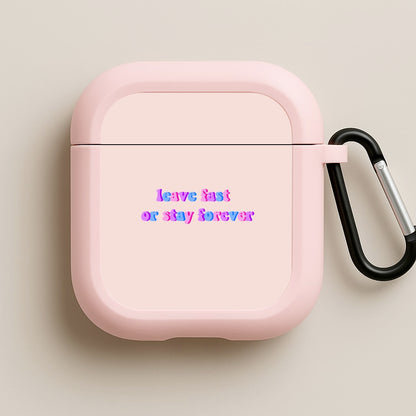 Leave Fast Or Stay Forever - Fender Pink AirPods Case