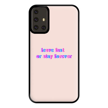 Leave Fast Or Stay Forever - Fender Phone Case for Galaxy A71