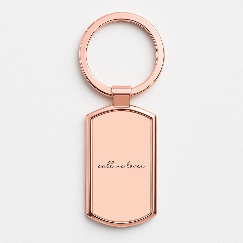 Call Me Lover - Sam Fender Rose Gold Keyring