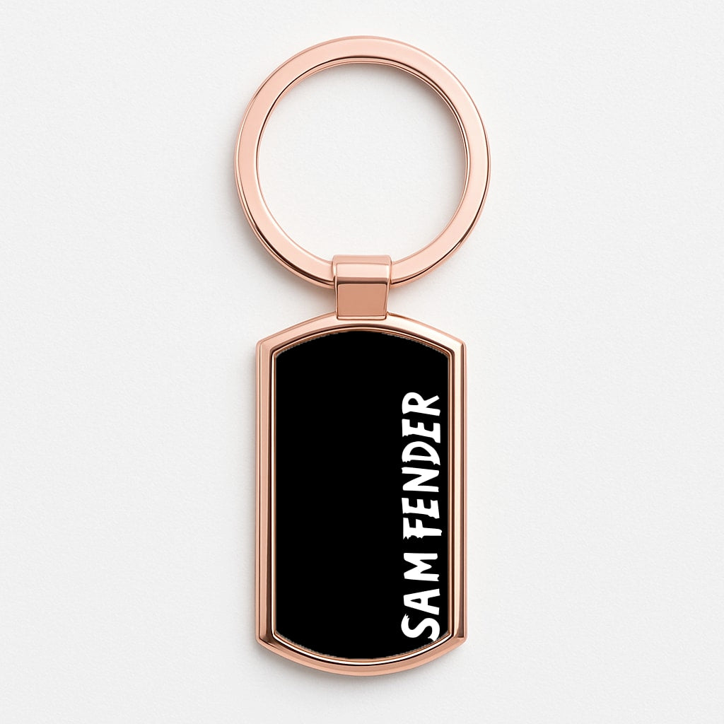 Fender Vertical Rose Gold Keyring