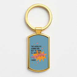 The World Is Gonna End - Fender Gold Keyring