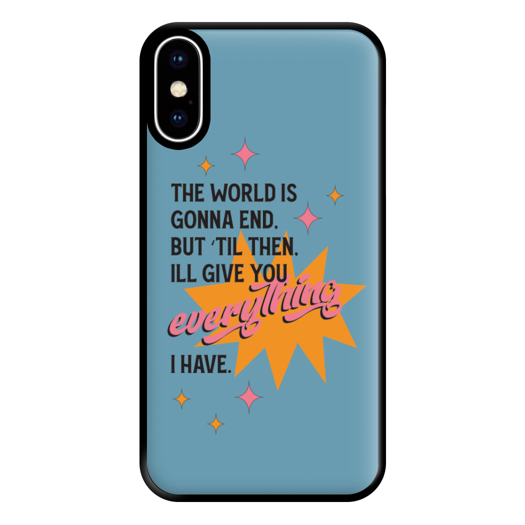 The World Is Gonna End - Fender Phone Case for iPhone XS Max