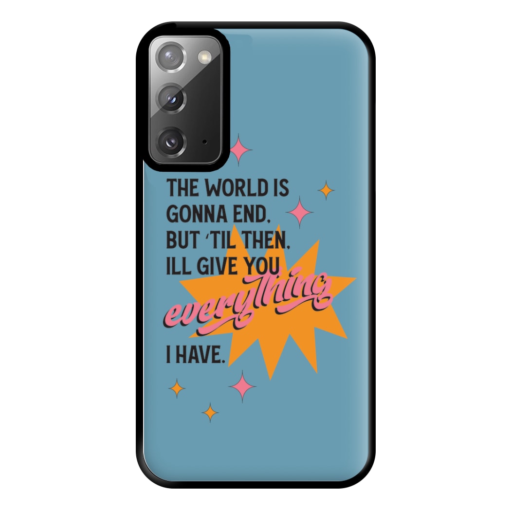 The World Is Gonna End - Fender Phone Case for Galaxy Note 20 Ultra