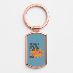 The World Is Gonna End - Fender Rose Gold Keyring