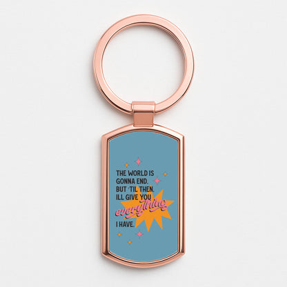 The World Is Gonna End - Fender Rose Gold Keyring