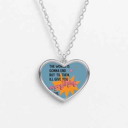 The World Is Gonna End - Fender Heart Necklace