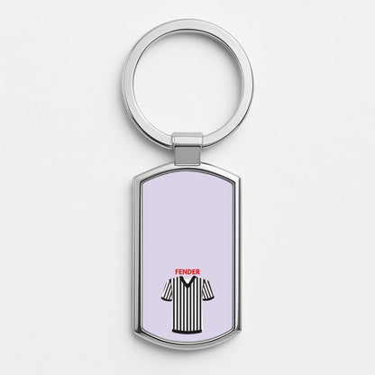 Newcastle - Fender Silver Keyring