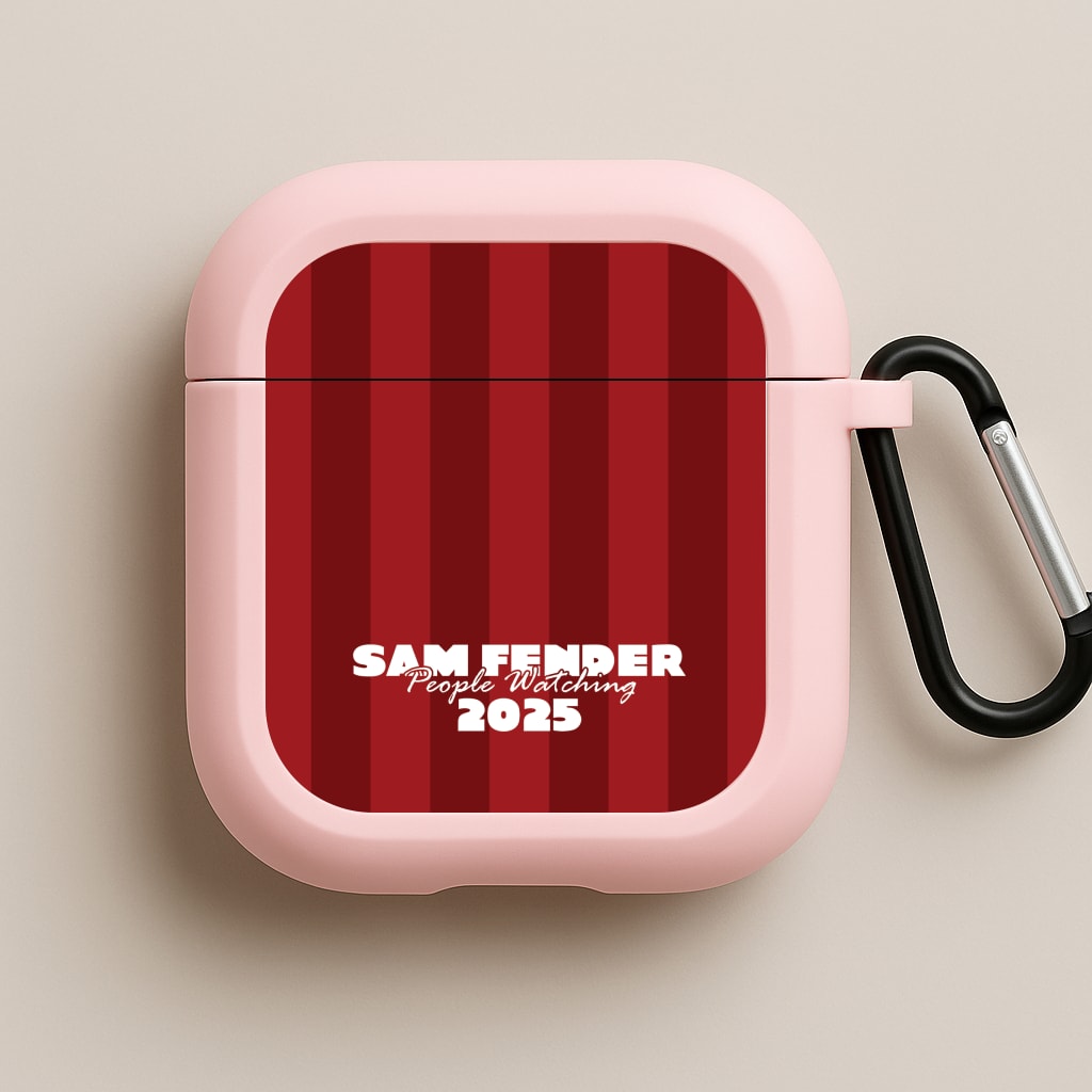 Stripes People Watching 2025 Pink AirPods Case