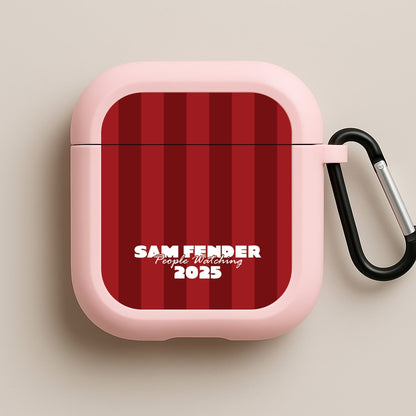 Stripes People Watching 2025 Pink AirPods Case