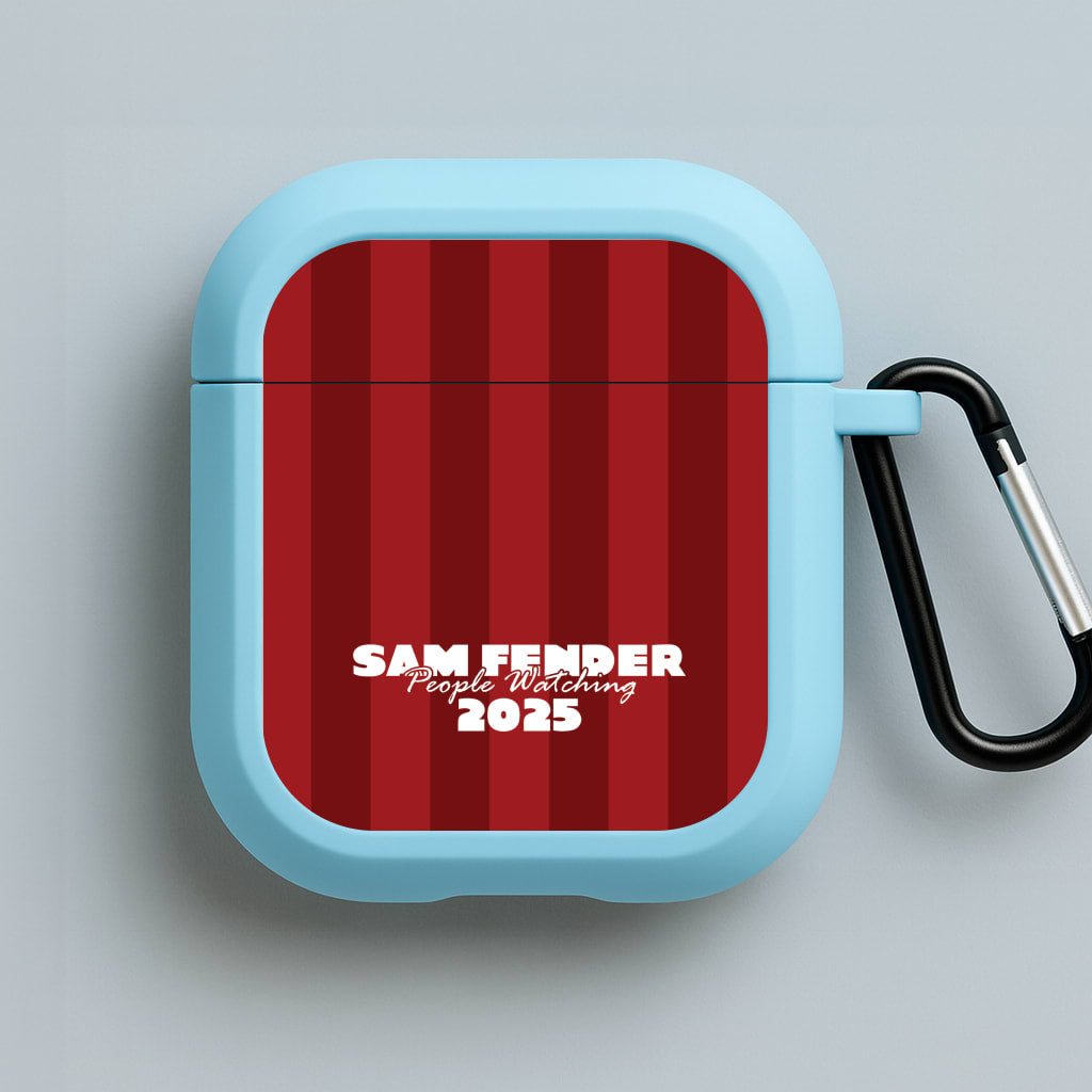 Stripes People Watching 2025 Blue AirPods Case