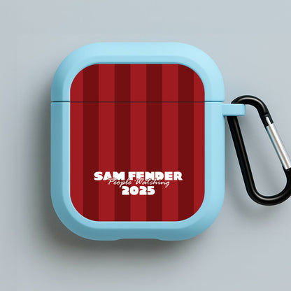 Stripes People Watching 2025 Blue AirPods Case