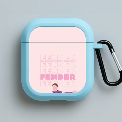 Fender Pink Sports Jersey Blue AirPods Case