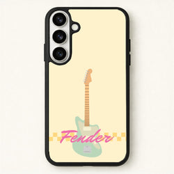 Blue Guitar Fender Phone Case for Galaxy S26