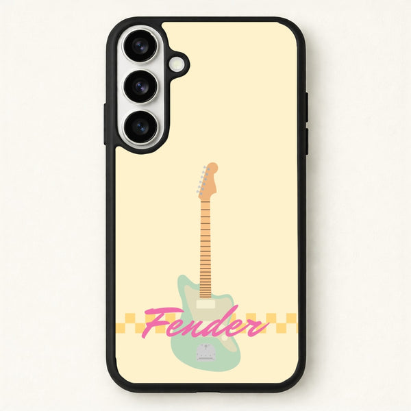 Blue Guitar Fender Phone Case for Galaxy S26