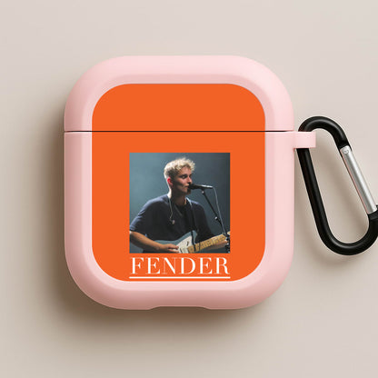 Fender Orange Song List Pink AirPods Case