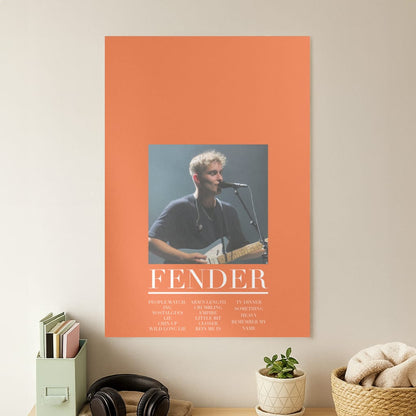 Fender Orange Song List Poster