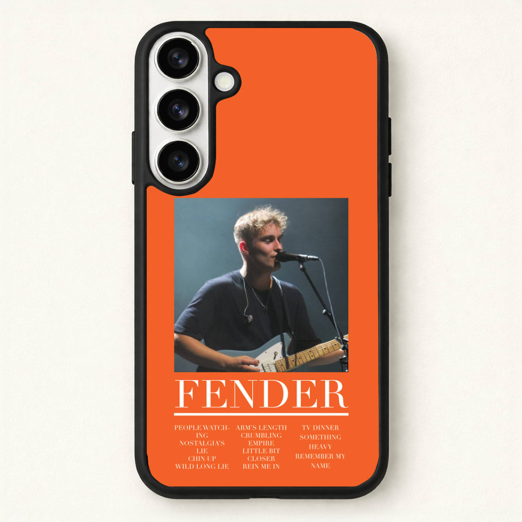 Fender Orange Song List Phone Case for Galaxy S26 Plus