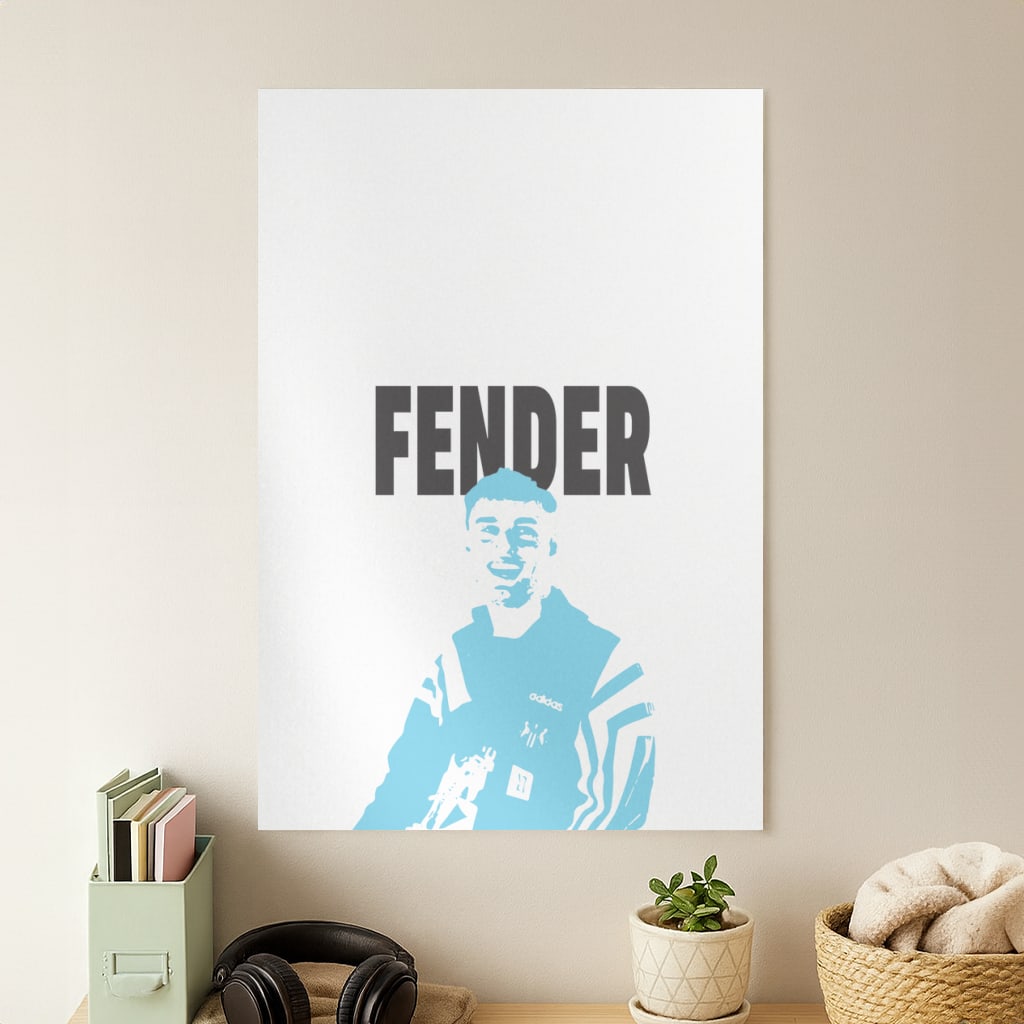 Fender Silhouette Blue Poster