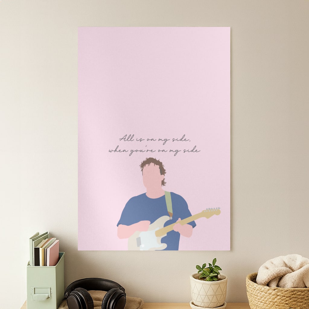 All Is On My Side Pink Poster
