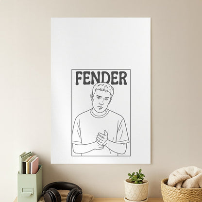 Fender Outline Poster