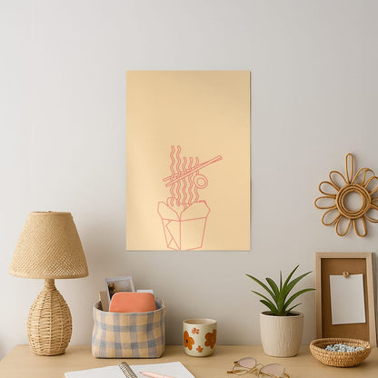Noodels - Fast Food Patterns Art Print