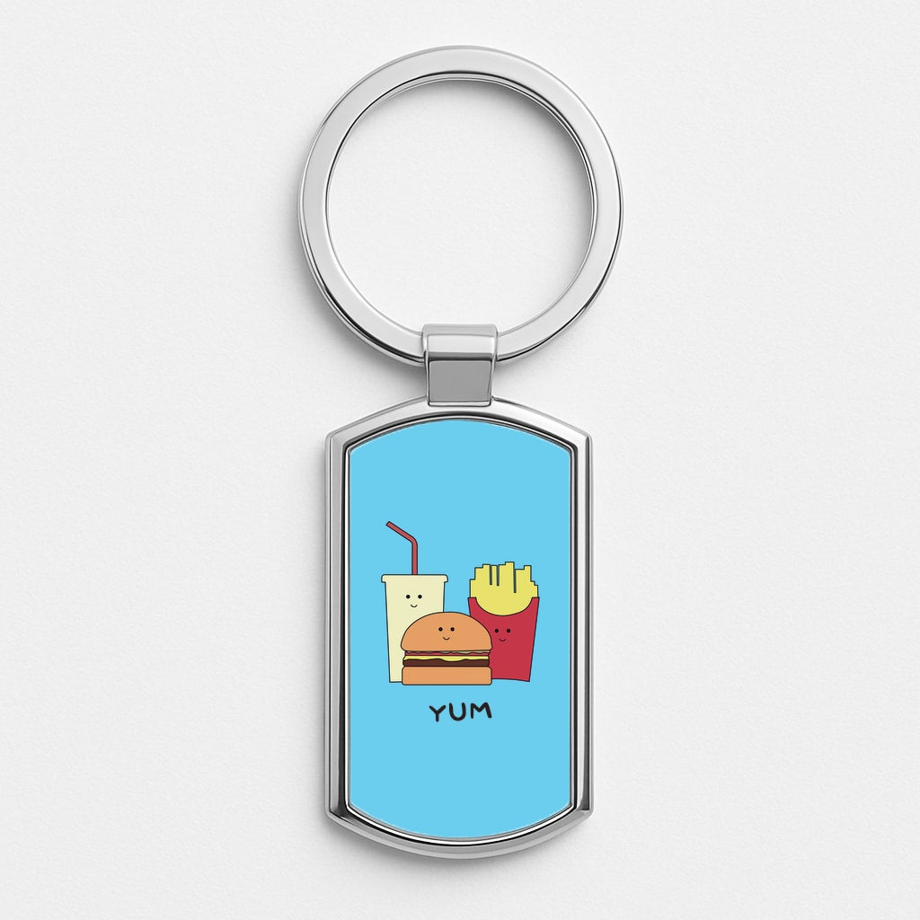Fast Food Meal - Fast Food Patterns Luxury Keyring