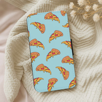 Pizza - Fast Food Patterns Wallet Phone Case