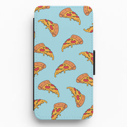 Pizza - Fast Food Patterns Flip / Wallet Phone Case