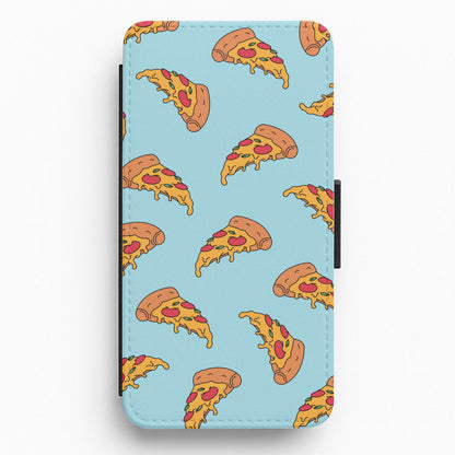 Pizza - Fast Food Patterns Flip / Wallet Phone Case