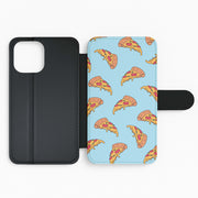 Pizza - Fast Food Patterns Flip / Wallet Phone Case 2