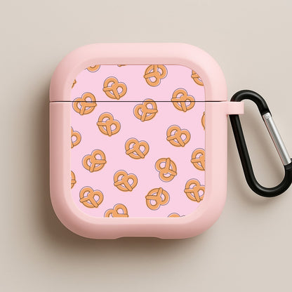 Pretzels - Fast Food Patterns Pink AirPods Case
