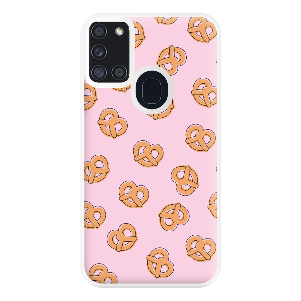 Pretzels - Fast Food Patterns Phone Case for Galaxy A21s