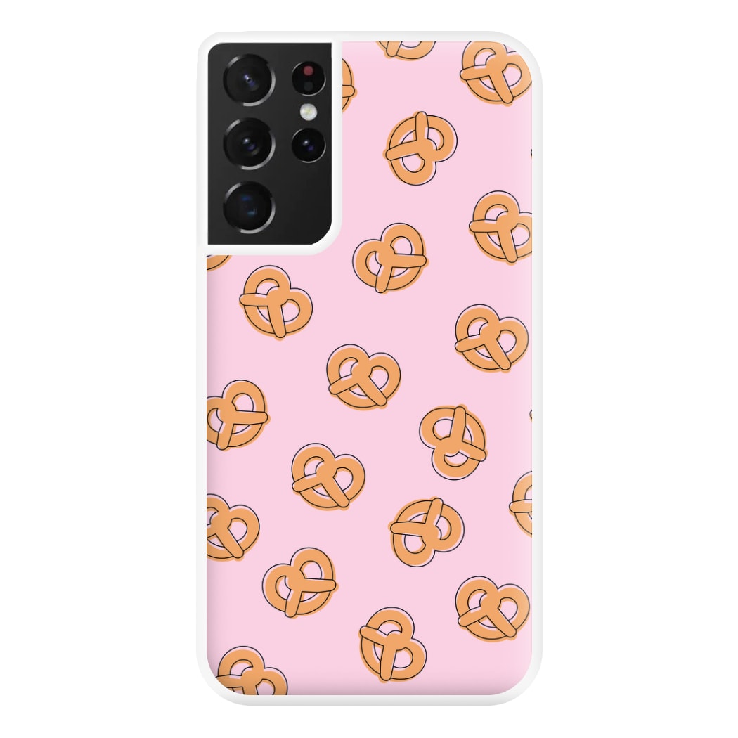 Pretzels - Fast Food Patterns Phone Case for Galaxy S21 Ultra