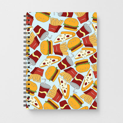 Burgers, Fries And Pizzas - Fast Food Patterns Notebook