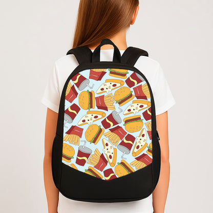 Burgers, Fries And Pizzas - Fast Food Patterns Backpack
