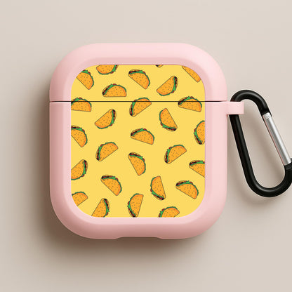Tacos - Fast Food Patterns Pink AirPods Case