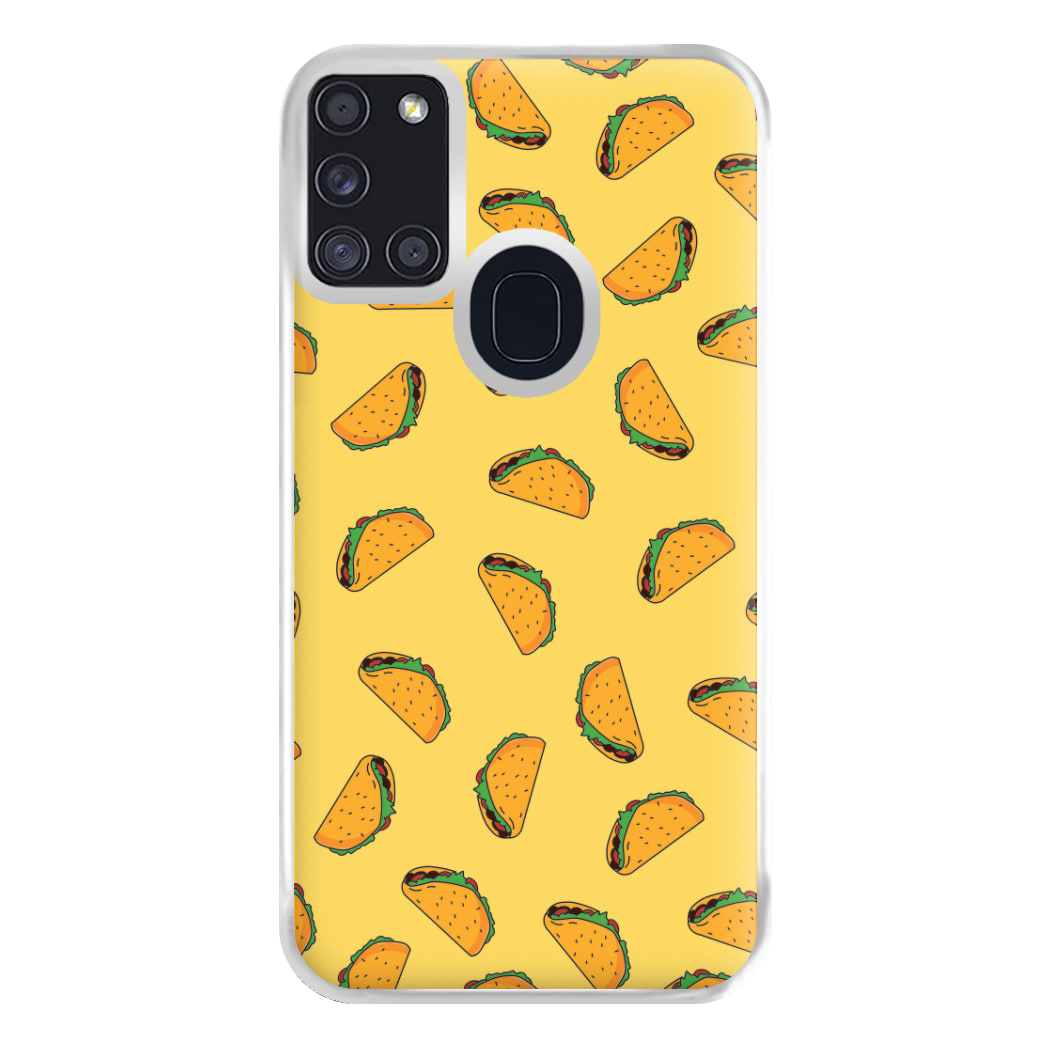 Tacos - Fast Food Patterns Phone Case for Galaxy A21s