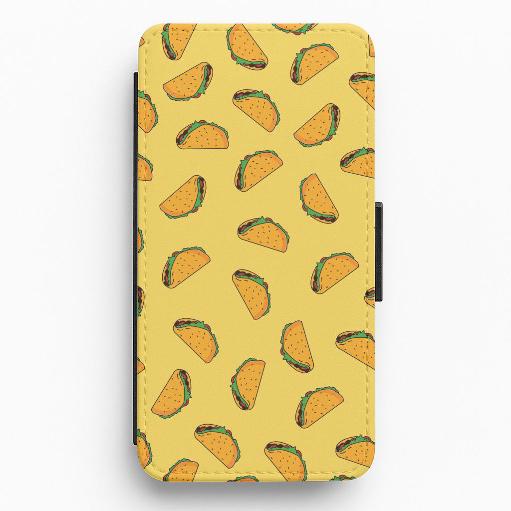 Tacos - Fast Food Patterns Flip / Wallet Phone Case