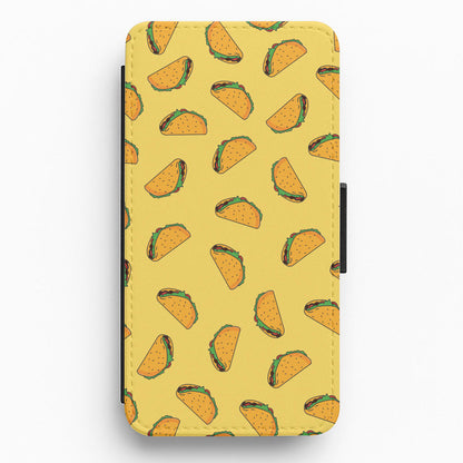 Tacos - Fast Food Patterns Flip / Wallet Phone Case