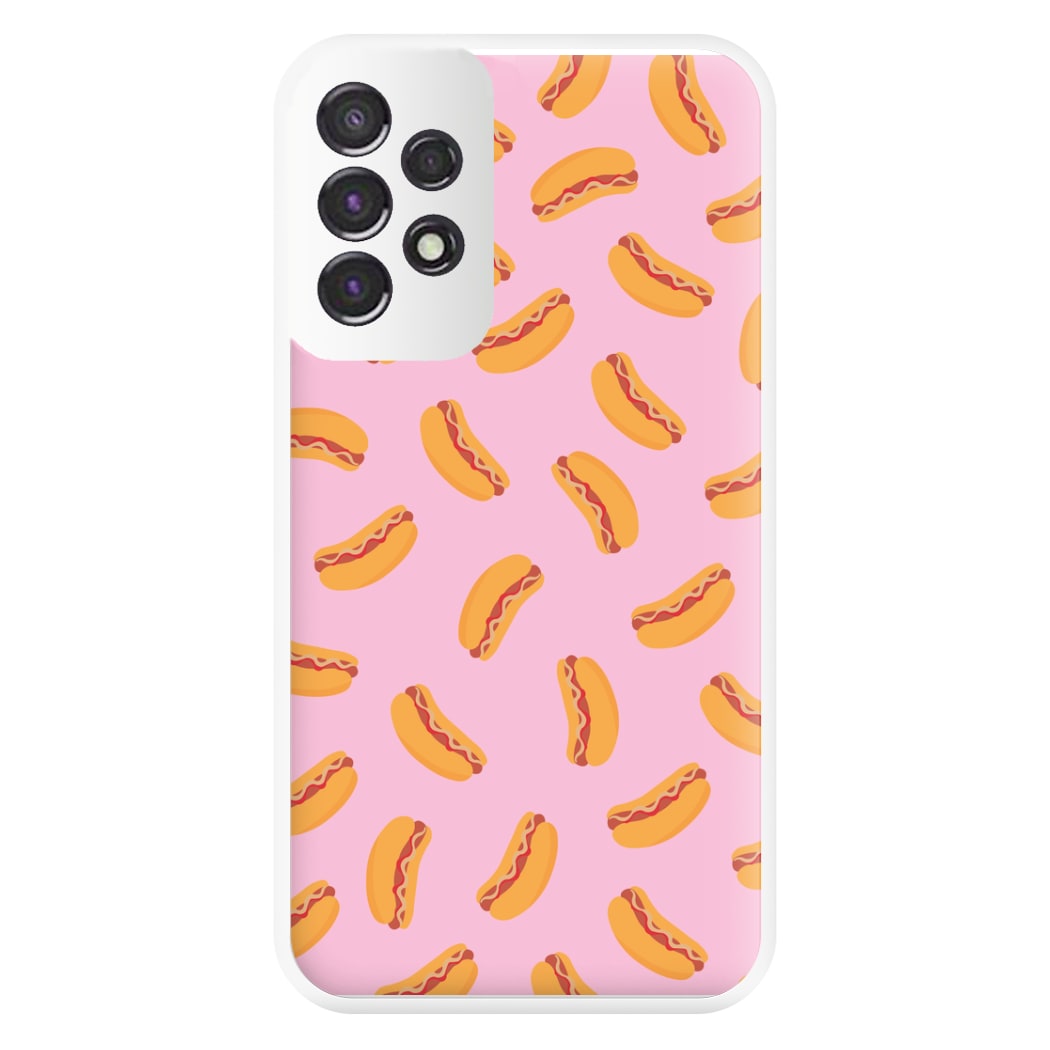 Hot Dogs - Fast Food Patterns Phone Case for Galaxy A53