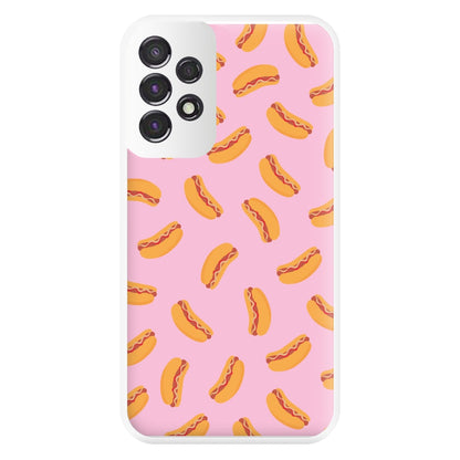 Hot Dogs - Fast Food Patterns Phone Case for Galaxy A53