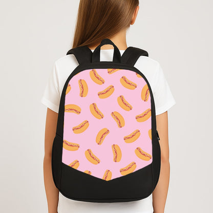 Hot Dogs - Fast Food Patterns Large School Bag