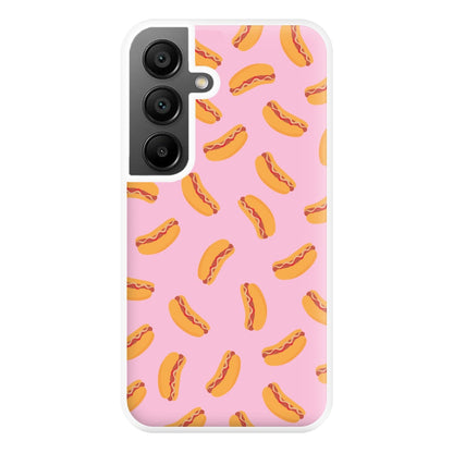 Hot Dogs - Fast Food Patterns Phone Case for Galaxy A55