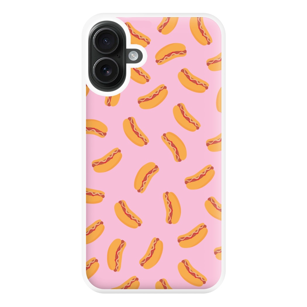 Hot Dogs - Fast Food Patterns Phone Case for iPhone 16 Plus