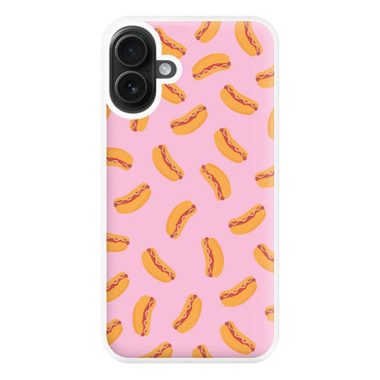 Hot Dogs - Fast Food Patterns Phone Case for iPhone 16 Plus