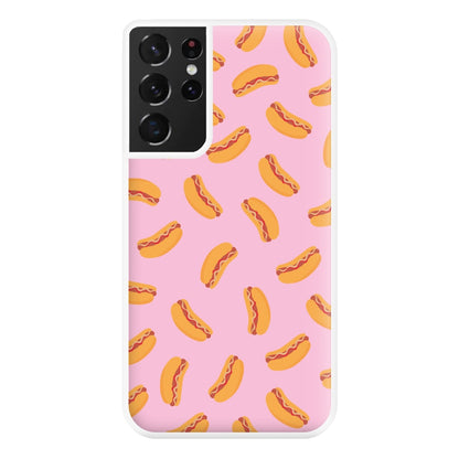 Hot Dogs - Fast Food Patterns Phone Case for Galaxy S21 Ultra